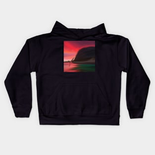 Whale at sunset Kids Hoodie